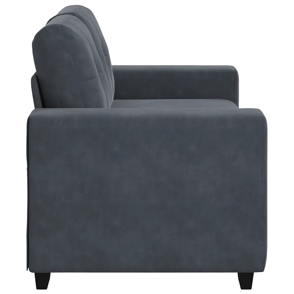 vidaXL Divano Divanetto Grigio Scuro 120 cm in Velluto