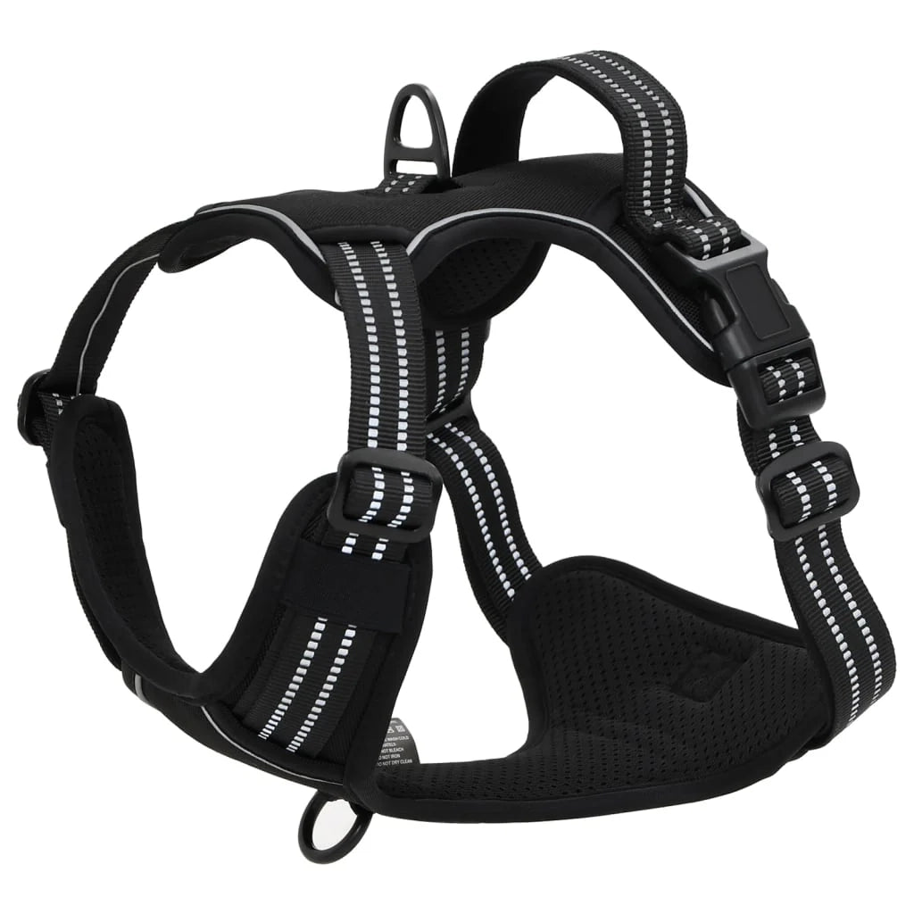 Pettorina per cani con strisce riflettenti regolabili Nero 02_0042312