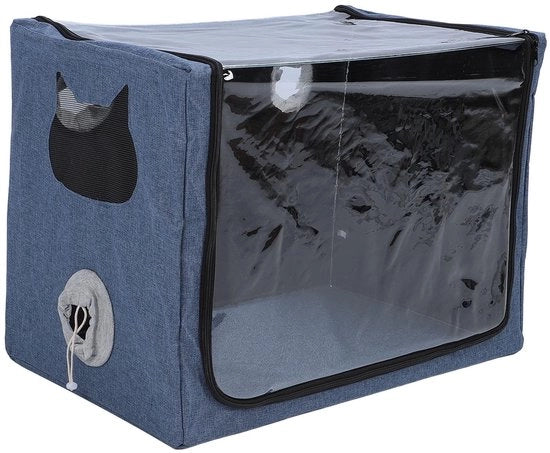 Cameretta per cani e gatti - Box di diffusione confortevole - Progettata in trasparenza - Sicura e protetta - Adatta per animali domestici -...