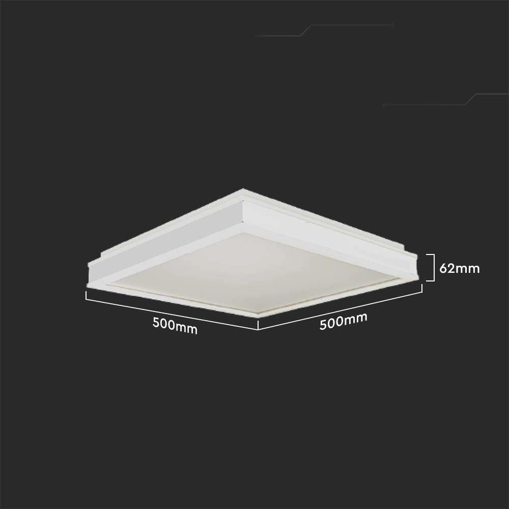 Plafoniera LED V-TAC 48W 50x50 4000K dimmerabile bianca