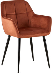 Sedia visitatore Emia Velluto,marrone