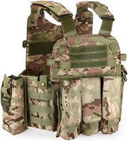 Vestio tattico con sistema di molle per campeggio e trekking - tessuto Oxford rinforzato (600D)