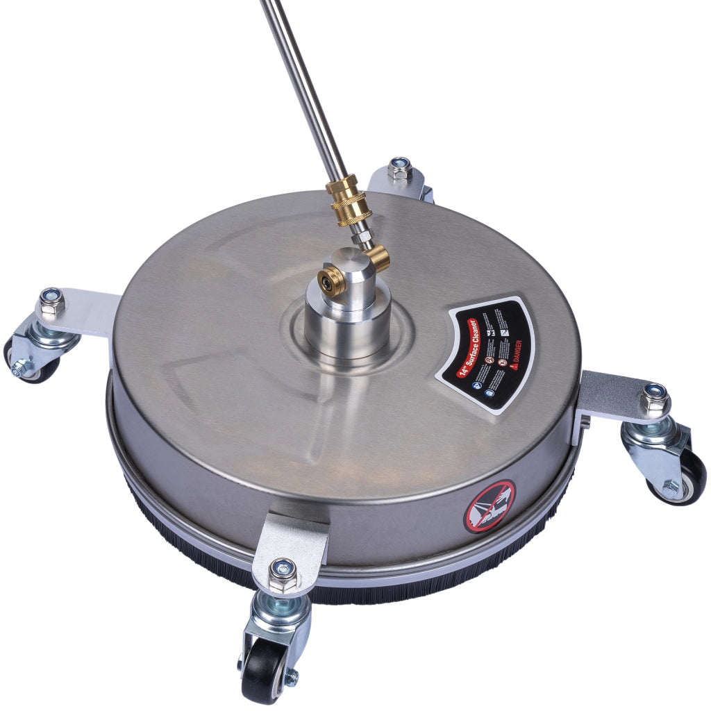 Spazzola Professionale T-Racer 14" – Acciaio Inox, 275 Bar | Attacco Rapido 1/4"