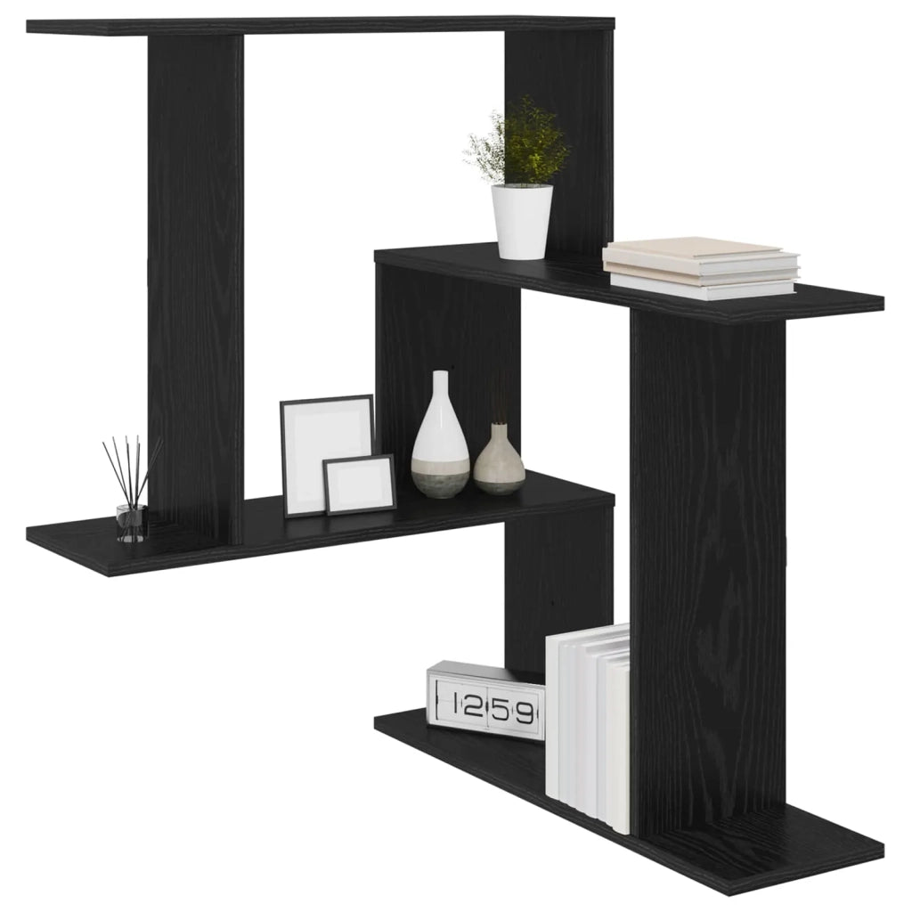 Scaffale da parete Rovere Nero 67 x 67 x 87 cm 8012221