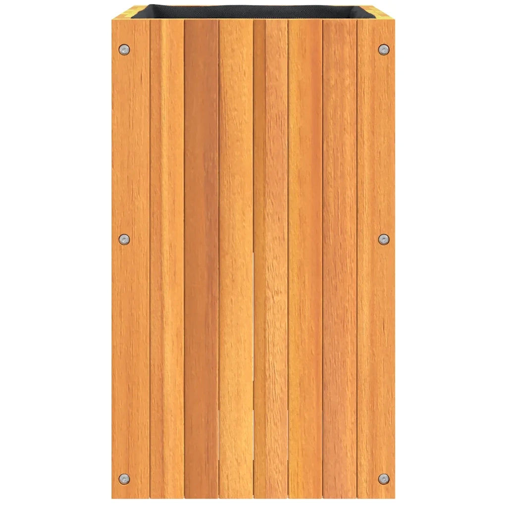 Fioriera | Cassetta per fiori | Vaso da Giardino 35x35x60 cm in Legno Massello di Acacia