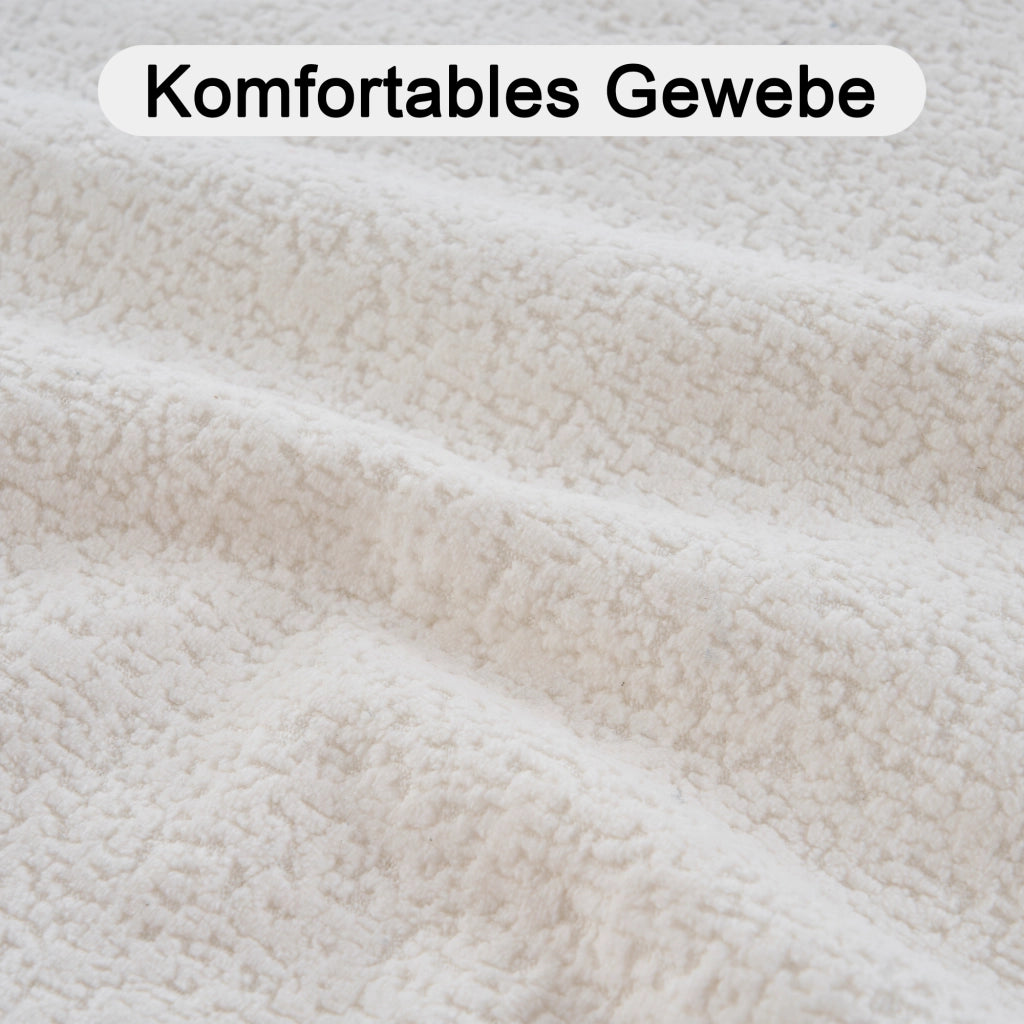 DIVANO modulare senza montaggio 263x171x66 cm Chenille bianco