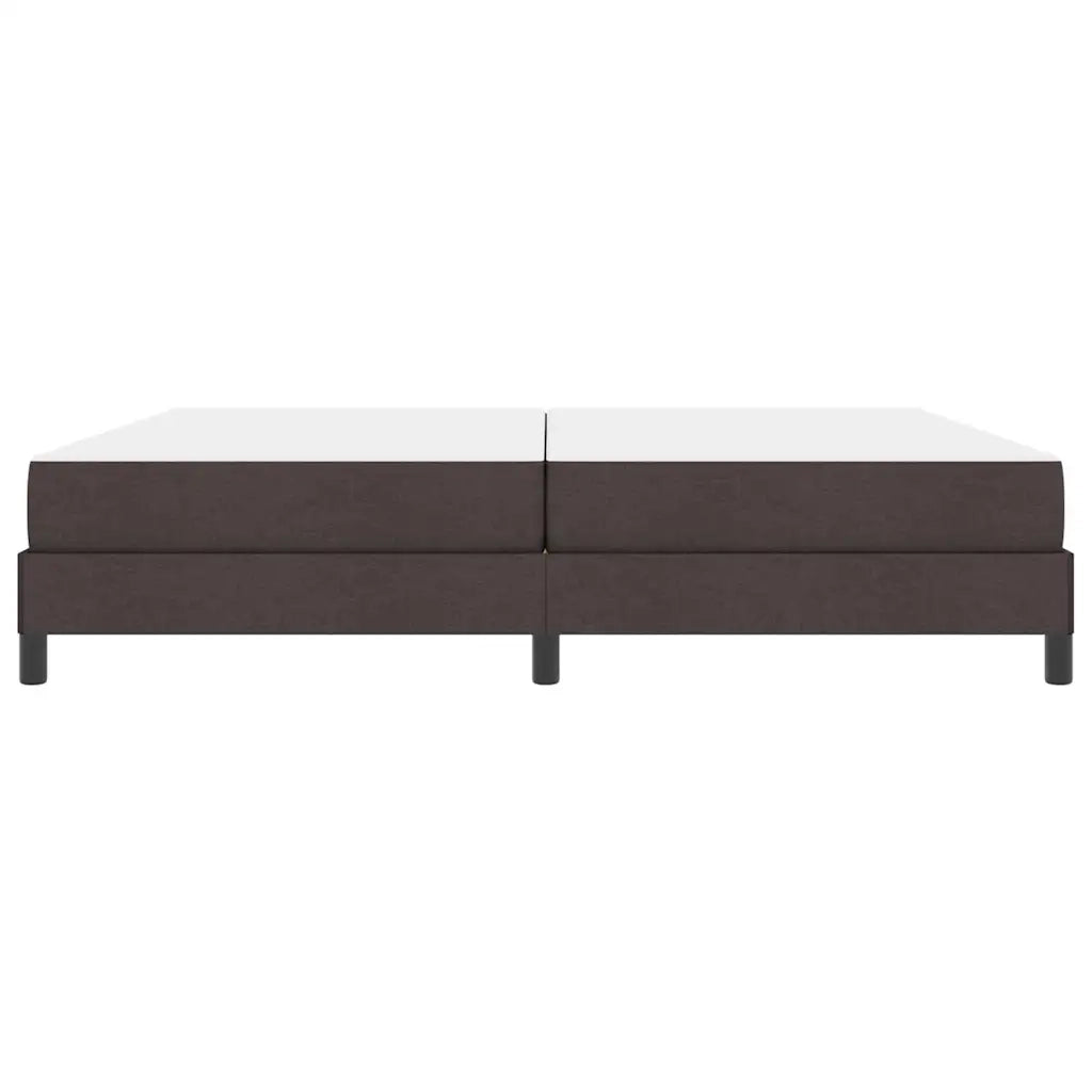 vidaXL Letto a molle con materasso Marrone scuro 200 x 200 cm Tessuto