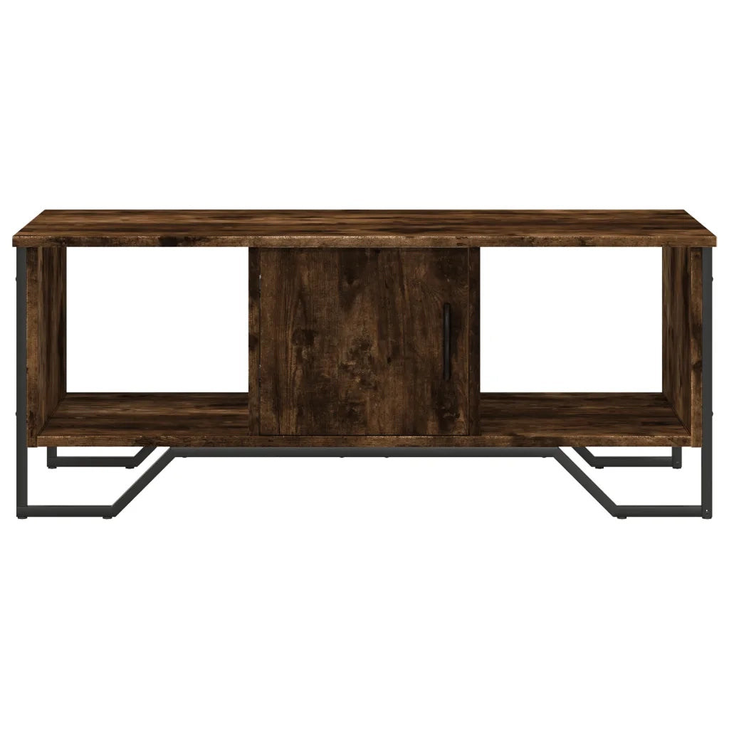 Tavolino da Salotto-Tavolino da soggiorno-Tavolo Rovere Fumo 100x51x40 cm Legno Multistrato 325709