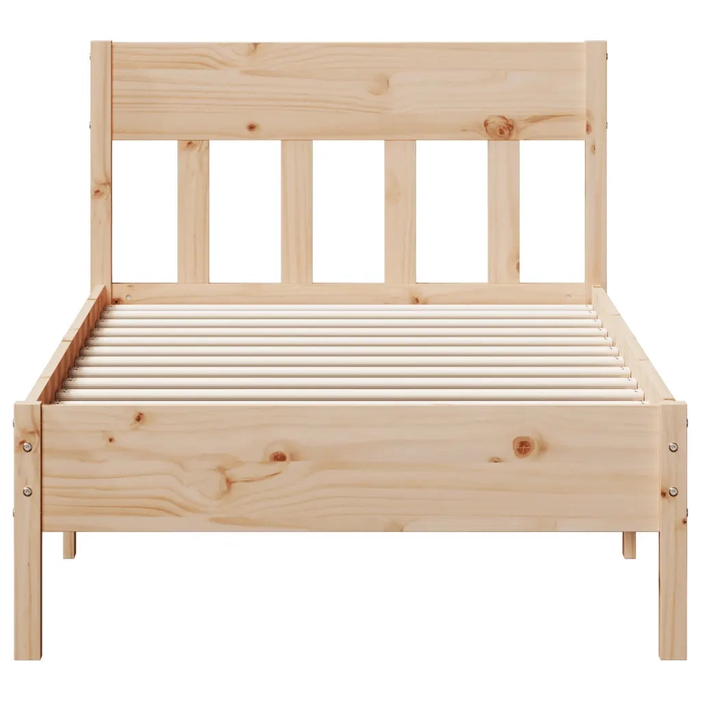Letto senza Materasso 75x190 cm in Legno Massello Pino