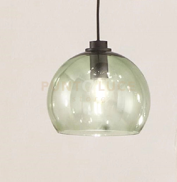SOSPENSIONE VERVE- 1 LUCE VERDE ATTACCO E14 SENZA BASE D' ATTACCO D.20,5CM H.18CM