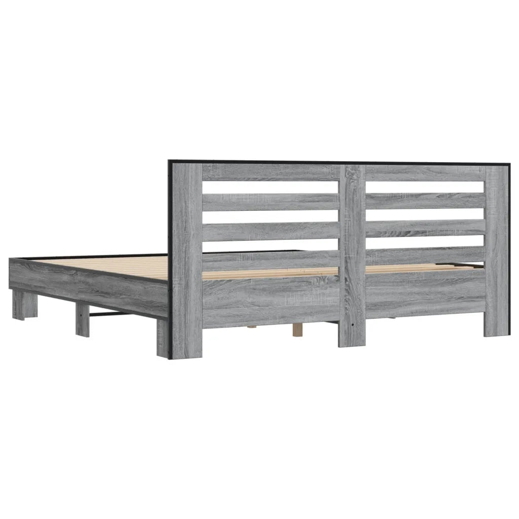 Giroletto Grigio Sonoma 200x200 cm in Legno Multistrato Metallo 3280085