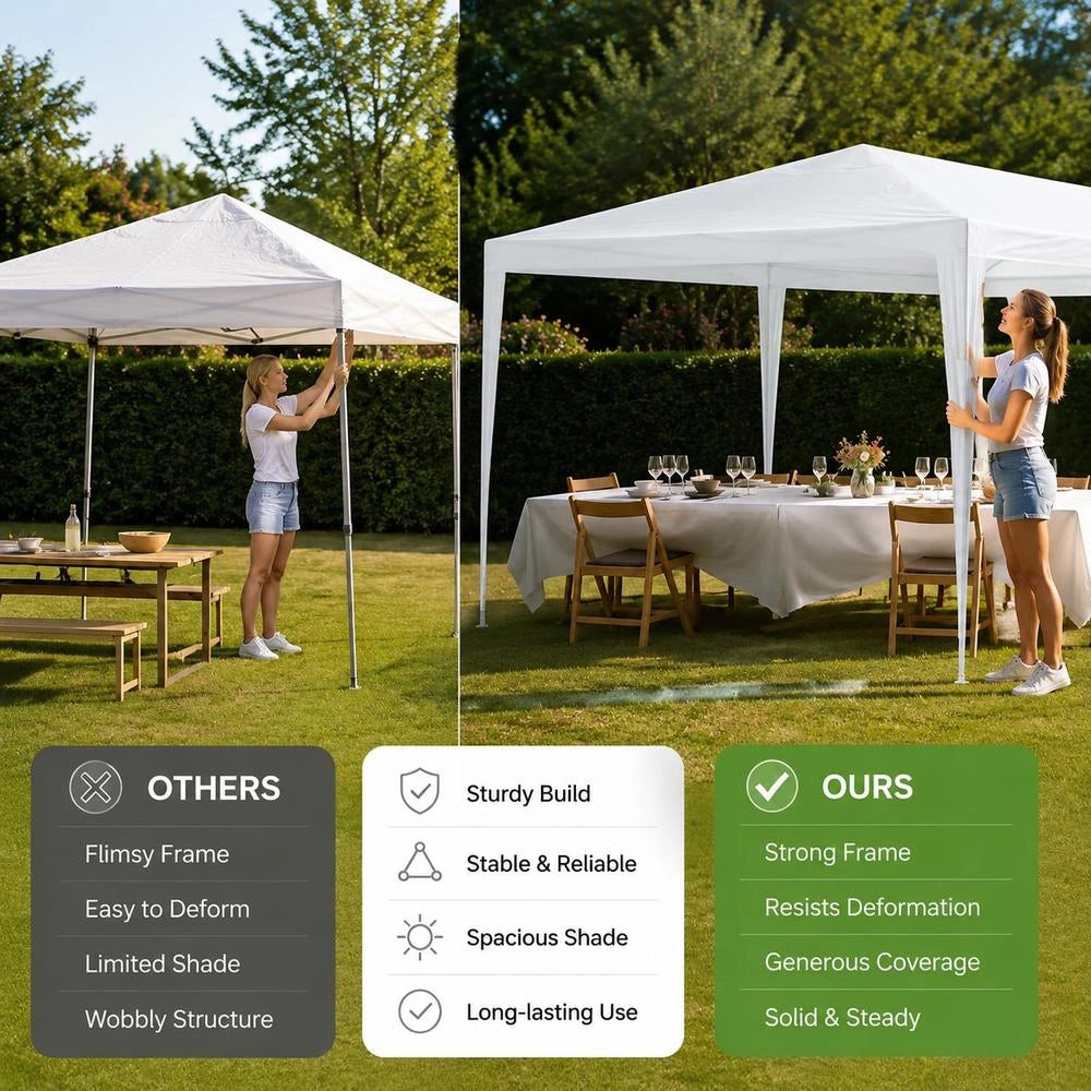 Party Tent 3x9 M PE White