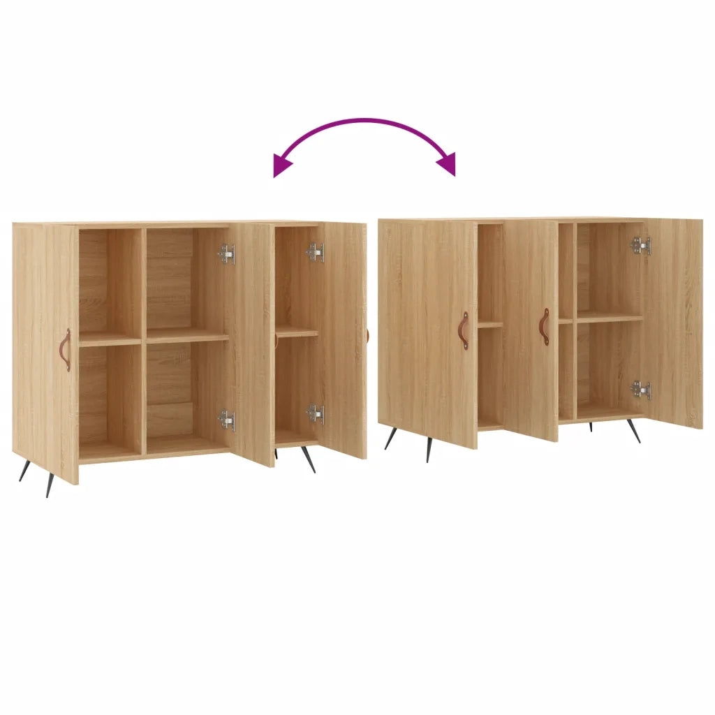 Credenza | Madia | Buffet da pranzo | Armadio da pranzo Rovere Sonoma 90x34x80 cm in Legno Multistrato