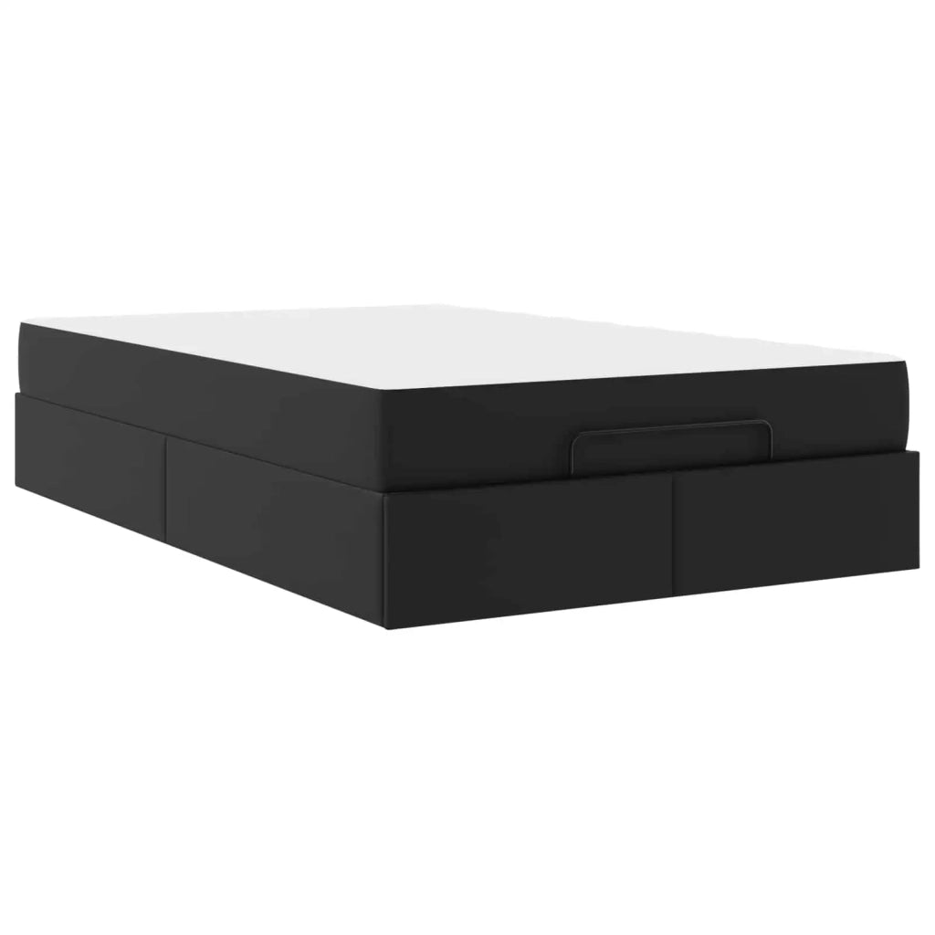 Struttura letto con materasso con materasso 2 pcs Nero PVC