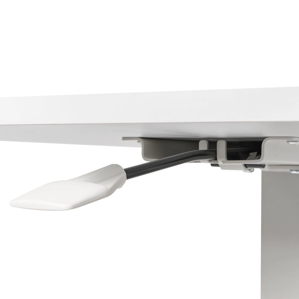 Scrivania mobile regolabile manualmente per laptop ufficio moderno 65 x 48 cm Struttura in acciaio Bianco