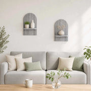 Scaffale da parete 2 pz Sonoma grigio 23 x 13,5 x 37,5 cm 8014929
