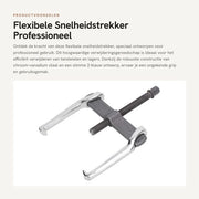 Strumento per rimozione denti d'ingranaggio professionale - 2 morse - Faccia in acciaio crômio-vanadio - Flessibile - Forte e duraturo - Strumento per estrarre denti d'ingranaggio - Codice prodotto:  - Modello:  - Caratteristiche tecniche: