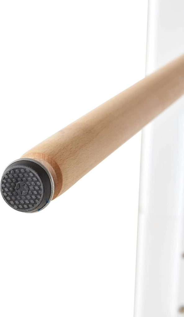 GrandCA HOME Tavolo da Pranzo Rettangolare Tavolo da Cucina con Gambe in Legno Massello, Struttura di Giunzione MDF Desktop, per Sala da Pranzo, Soggiorno, Bianco