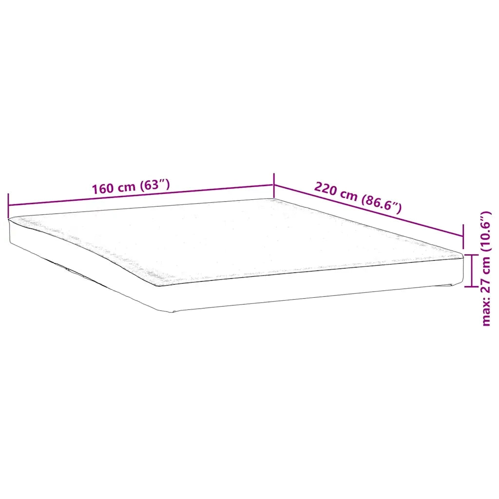 Coprimaterasso Bianco 160x220 cm Impermeabile 4100162