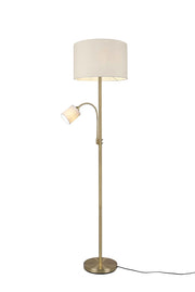 Piantana con lampada da lettura, metallo, ottone satinato, H 170 cm, Hotel