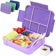 Tazza per cibi con contenitori 1330 ml box pranzo bento box senza liquidi con 6 contenitori e set di posate - box pranzo per bambini, box colazione per ragazze e ragazzi