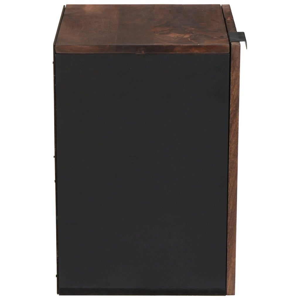 Armadio appeso da bagno 38x33.5x48 cm in legno massello e MDF