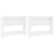 Scarpiere a Muro 2 pz | Mobile per scarpe Bianche 80x18x60 cm in Legno Multistrato