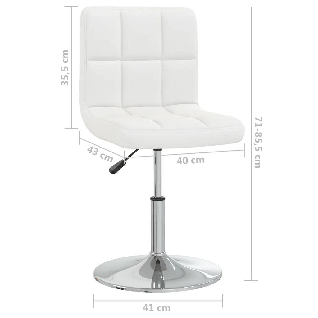 Sedie da Pranzo 2 pz Bianche in Similpelle cod mxl 62732