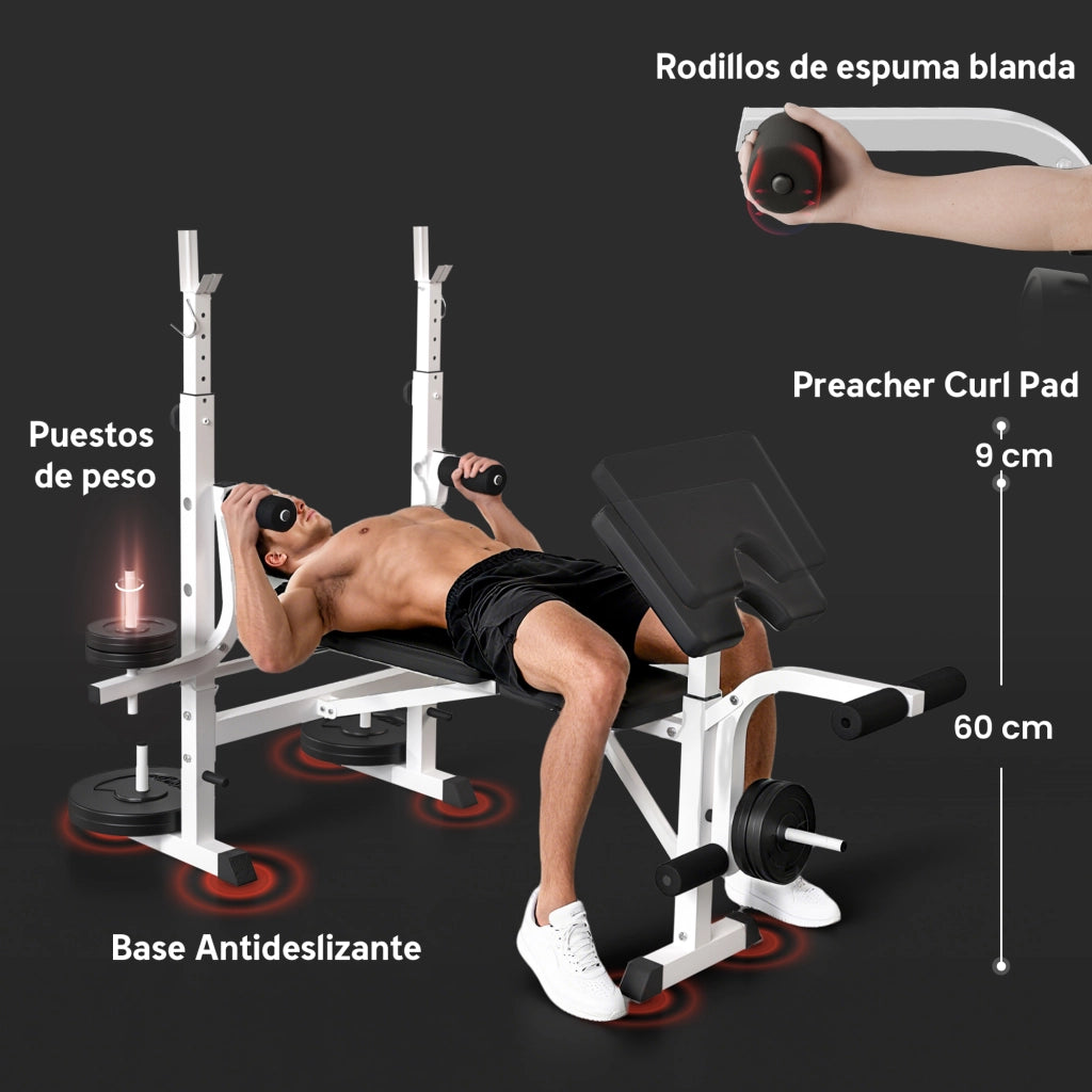 Panca Inclinabile per Palestra con Attrezzi ¨C zephmum ¨C Regolabile