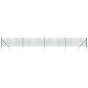 Recinzione da Giardino | Recinzione Metallica con Picchetti Ancoraggio Verde 0,8x10 m