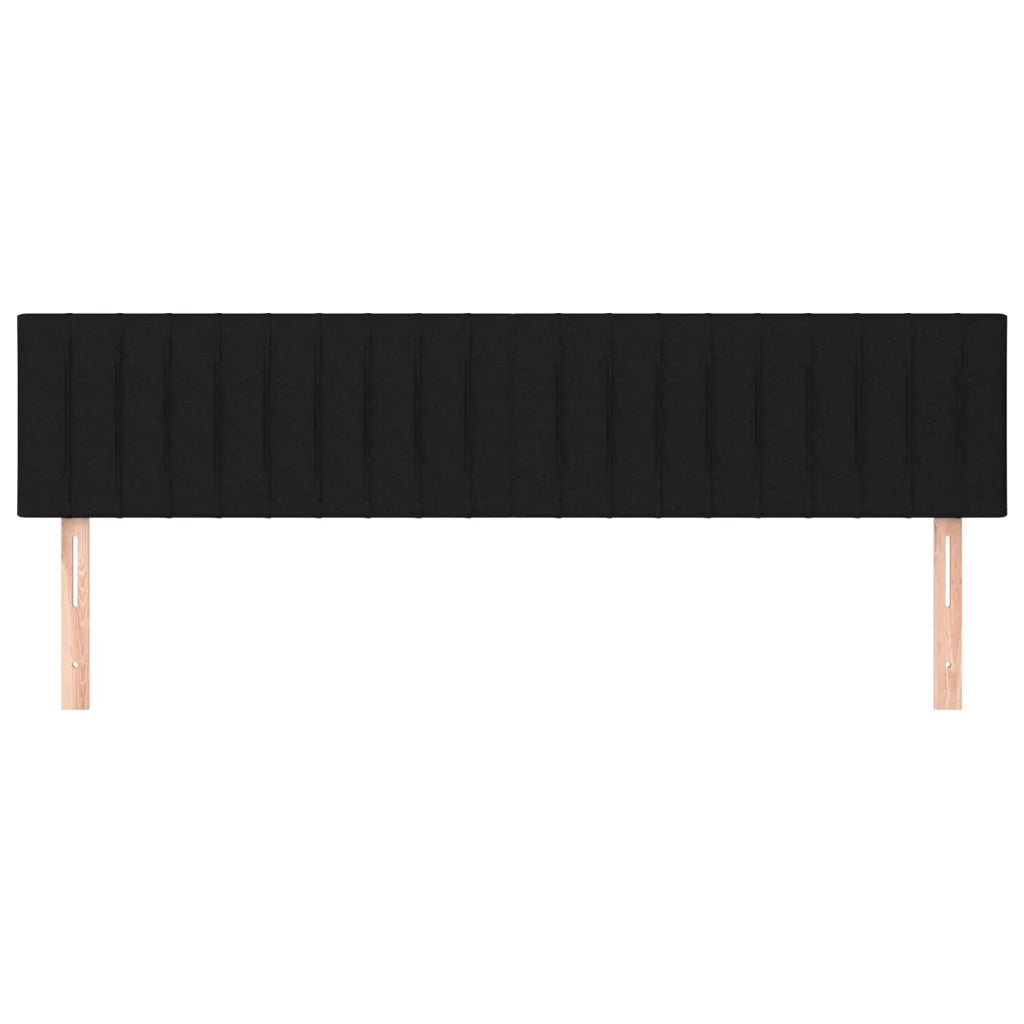 Testiera | Testata Nera 160x5x78/88 cm in Tessuto