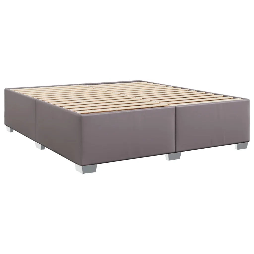 vidaXL Giroletto a Molle con Materasso Grgio 180x200 cm in Similpelle