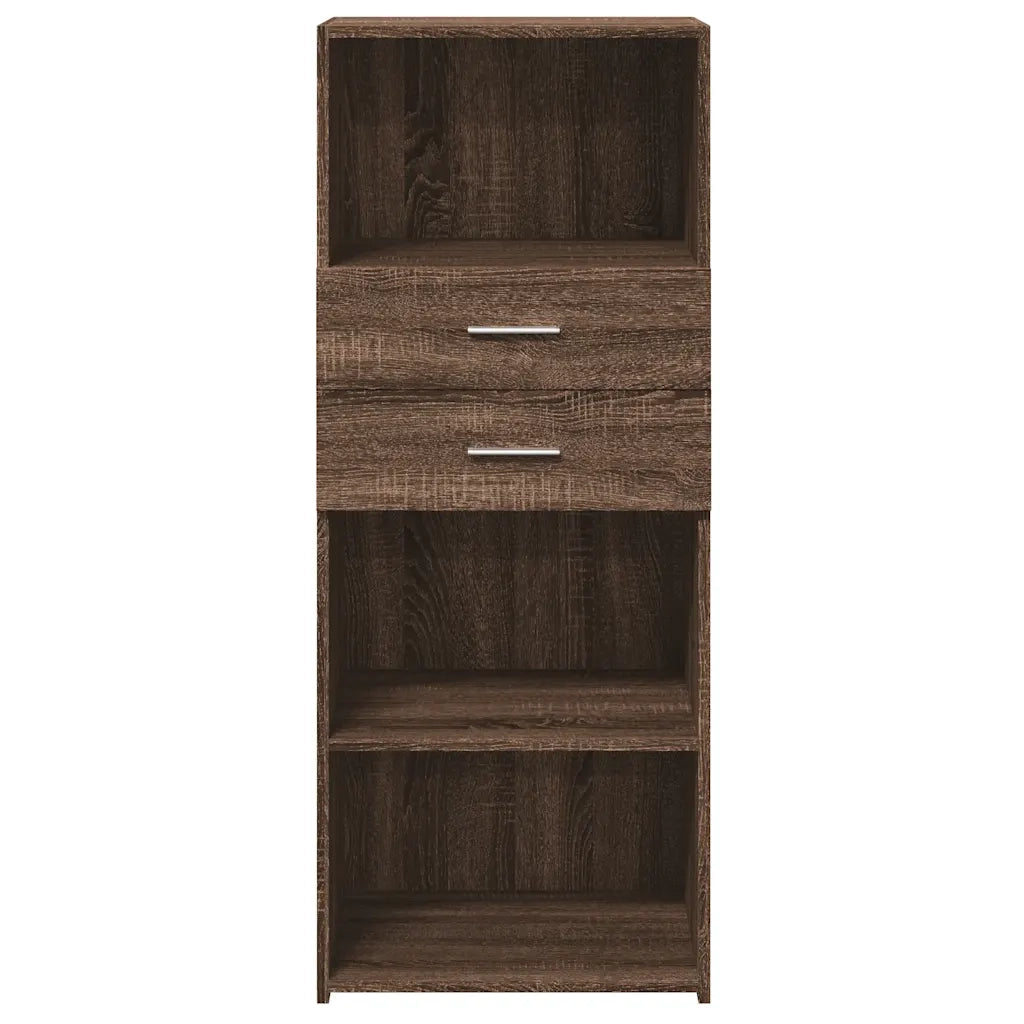 Credenza Rovere Marrone 50x42,5x124 cm in Legno Multistrato 846179