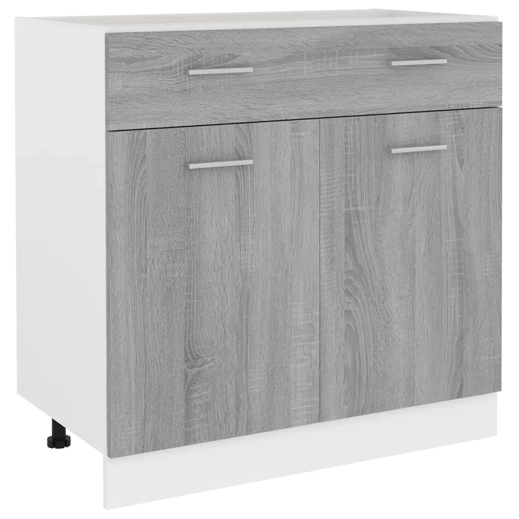 Mobile con Cassetto “Lyon” Grigio Sonoma 80x46x81,5 815580