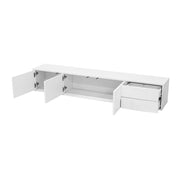 Mobile TV con 3 Ante e 2 Cassetti; Frontali Senza Maniglie; Finitura Lucida; 170??30??30;5 cm; in MDF; Bianco