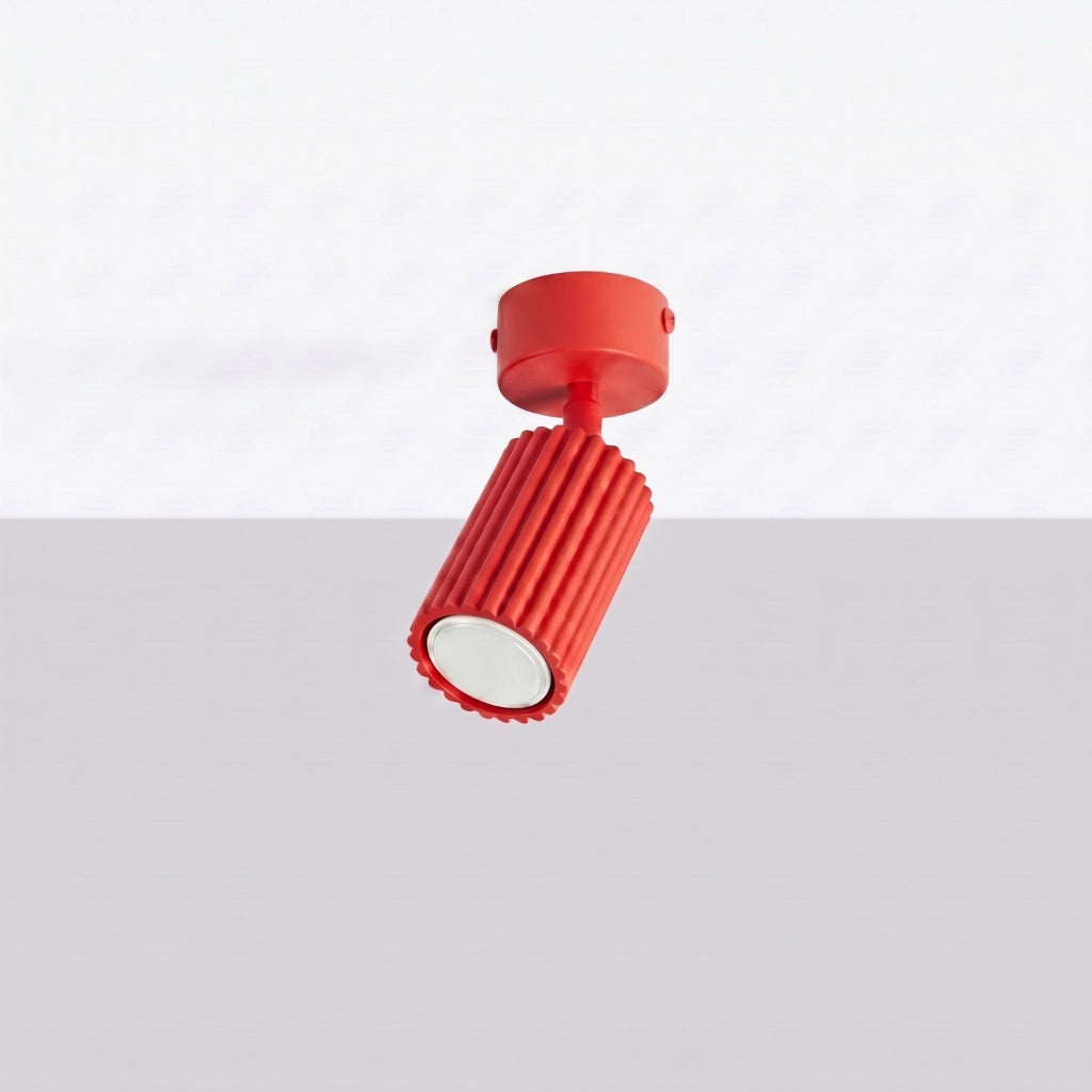 Plafoniera KARBON 1 rosso