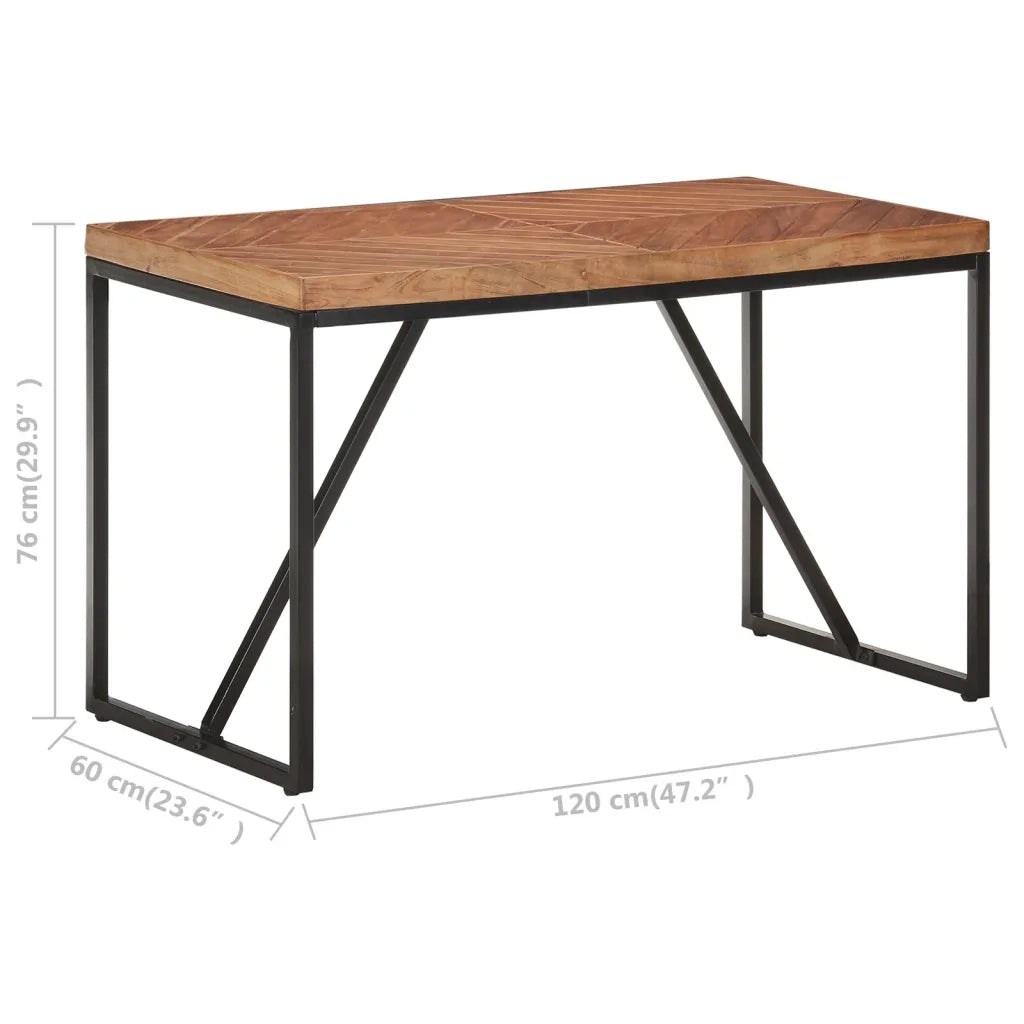 Tavolo da Pranzo | Tavolo da cucina 120x60x76 cm Legno Massello di Acacia e Mango