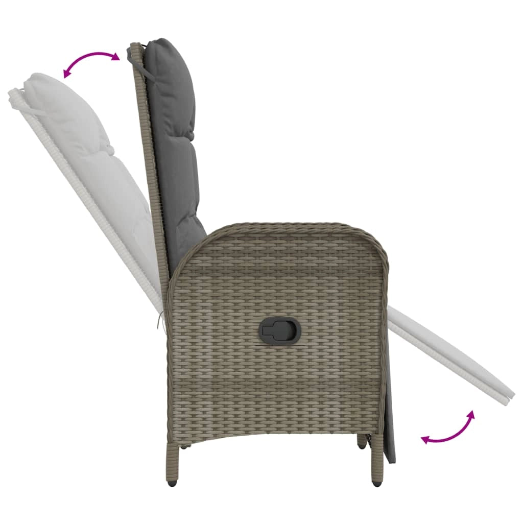 Set da pranzo da giardino per esterni da 5 pezzi con cuscini grigi 02_0013719