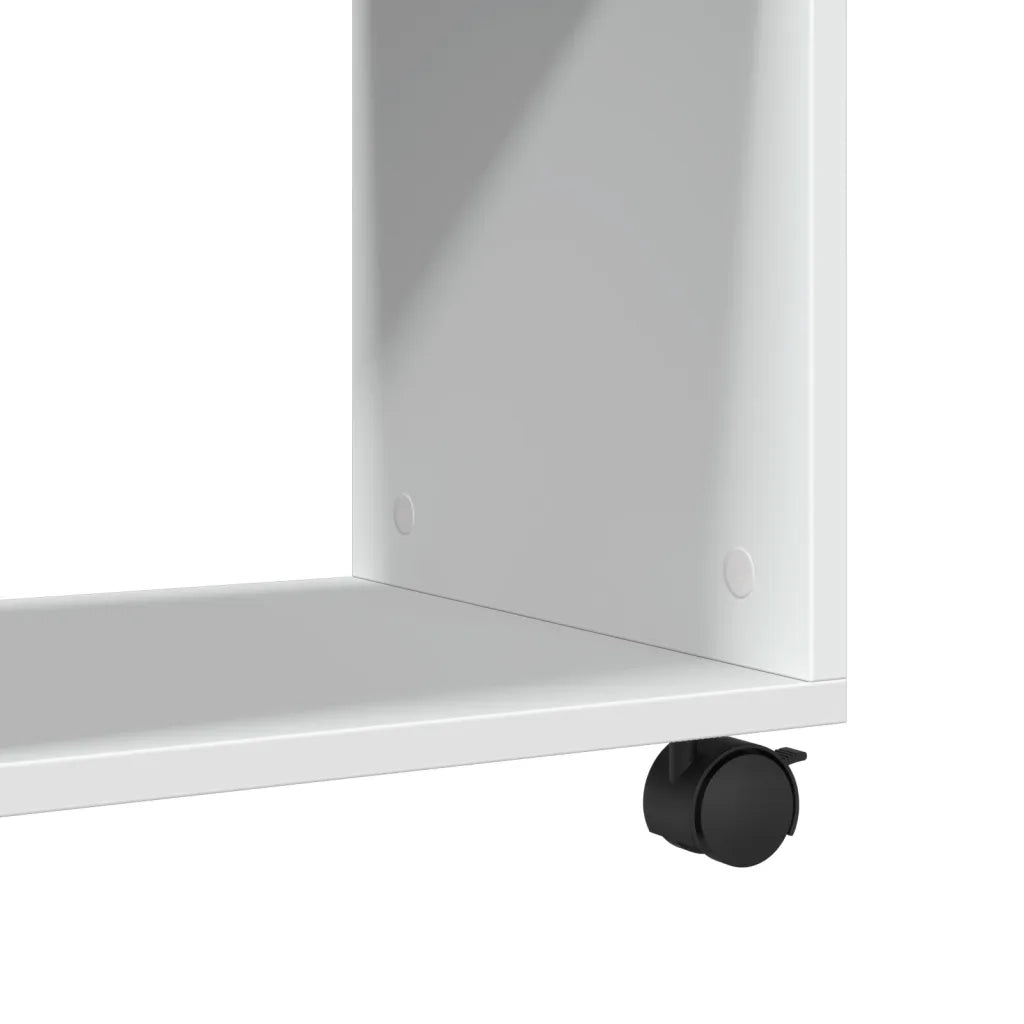 Tavolino | Tavolo laterale con Ruote Bianco 70x35x60 cm in Truciolato