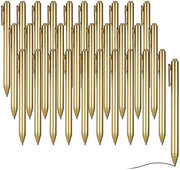 30 Stuks Puntighe Balpenni con Inchiostro Nero Intrecciabile in Oro