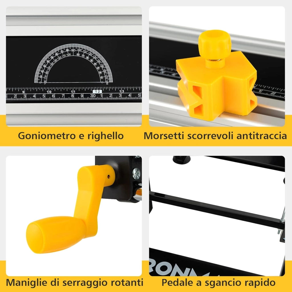 Tavolo da Lavoro Pieghevole, Banco da Lavoro Portatile con Piattaforma Inclinabile e Altezza Regolabile a 7 Livelli, Telaio in Alluminio e Metallo, Capacità di Carico 100 KG (Modello 2)
