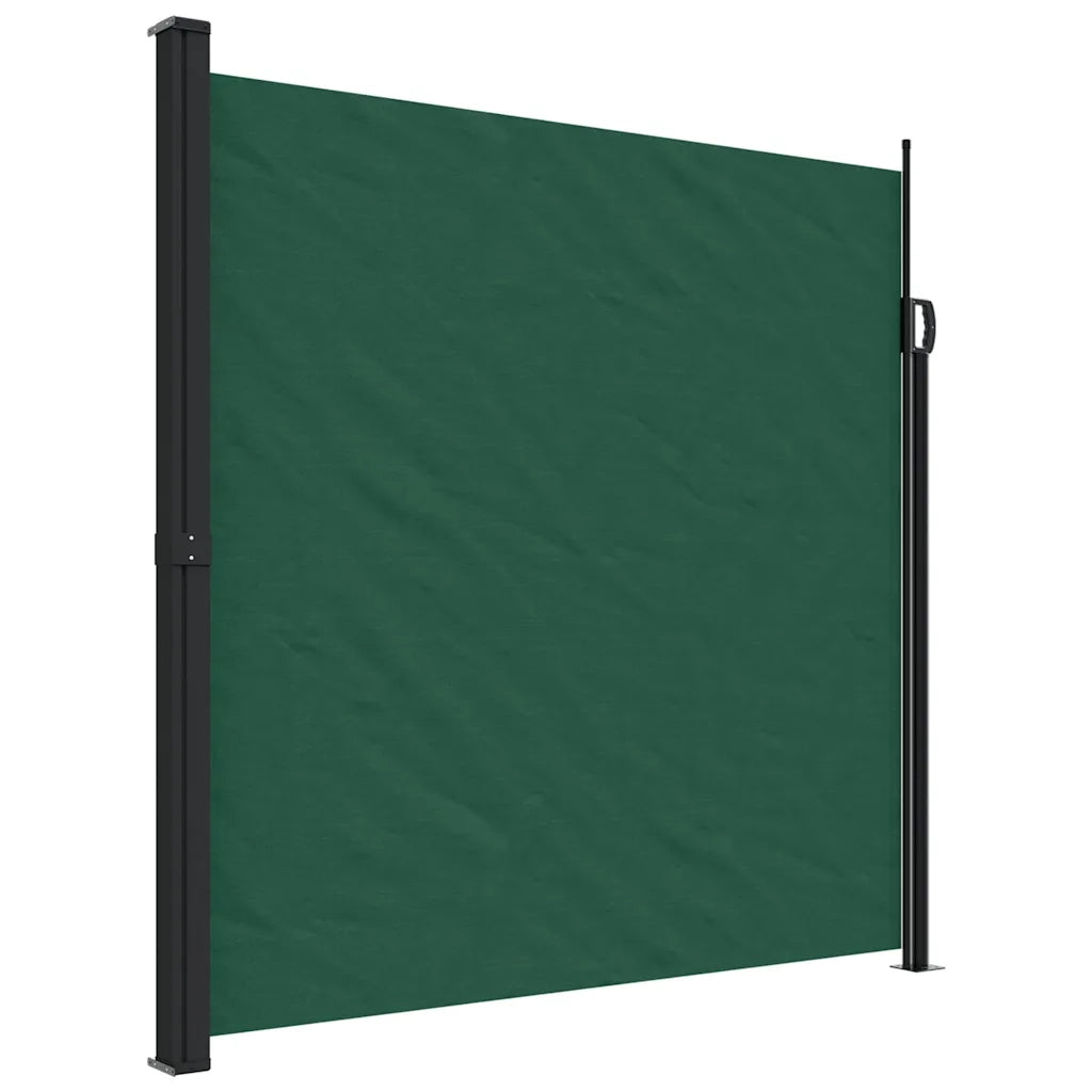 Tenda da Sole Laterale Retrattile-Tenda parasole per giardino Verde Scuro 200x600 cm