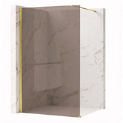 Parete Doccia Rea Flexi Brown / Gold 140