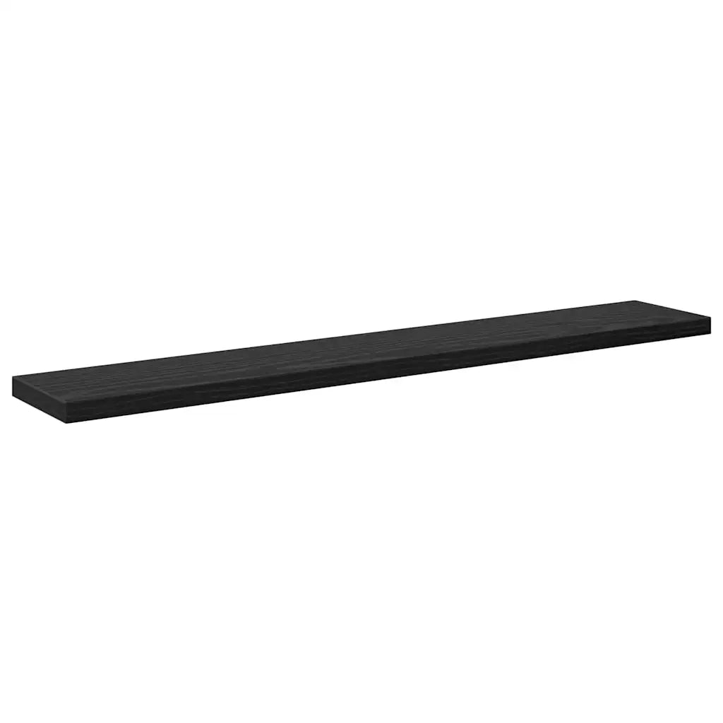 vidaXL Scaffale 4 pcs Nero 60 x 10 x 1.5 cm Legno multistrato