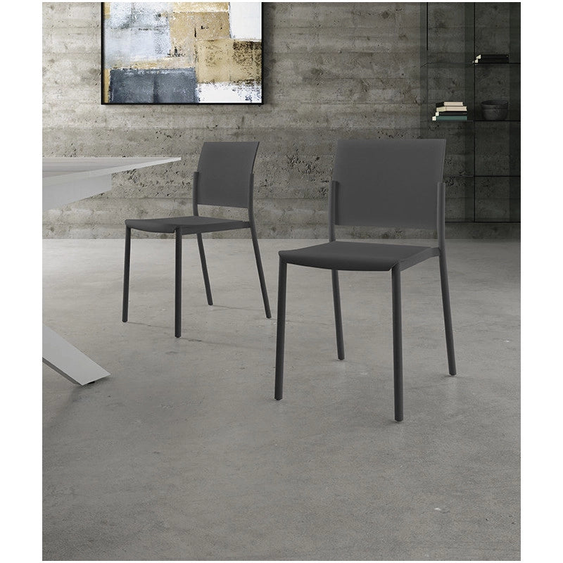 Sedia in polipropilene Venus 55cm X 52.5cm H 81cm Stones