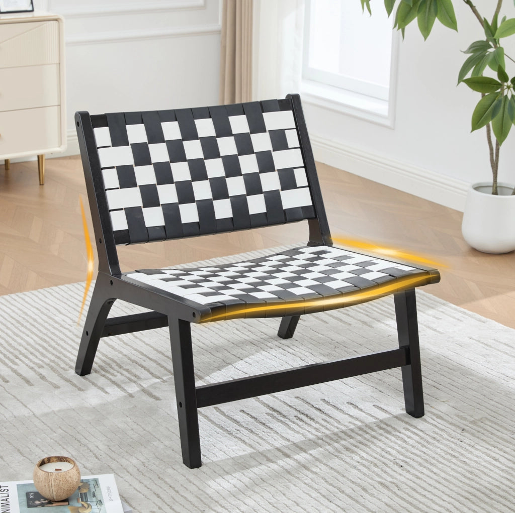 SEDIA Intrecciata Senza Braccioli 71x66x72 cm PU Nera