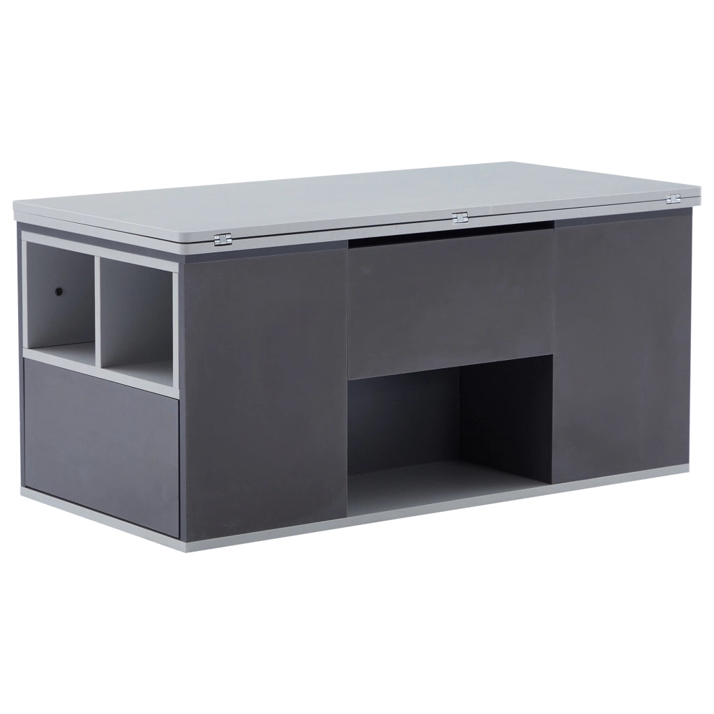 TAVOLINO DA CAFFÈ SALISCENDI 100x51x47 cm Grigio in truciolare, 3 cassetti