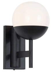 Applique industriale nera globo vetro DALLAS E14 Maxlight