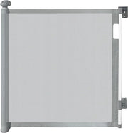 Barriera per bambini e animali da 160 cm, recitabile, per scale e porte, larga 82 cm, alta 160 cm, per interni ed esterni, per corridoi (grigia)