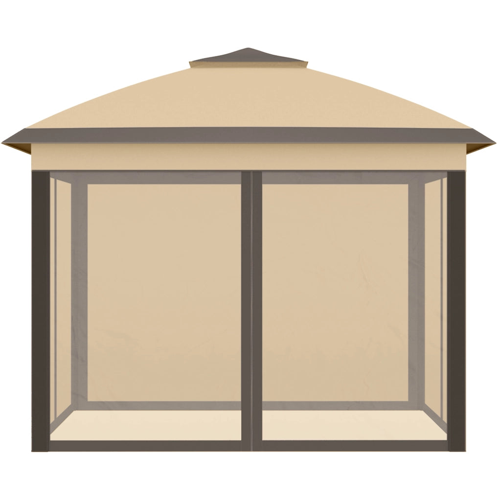 Gazebo Pieghevole 3.3x3.3 m con Zanzariera ¨C zephmum ¨C Beige